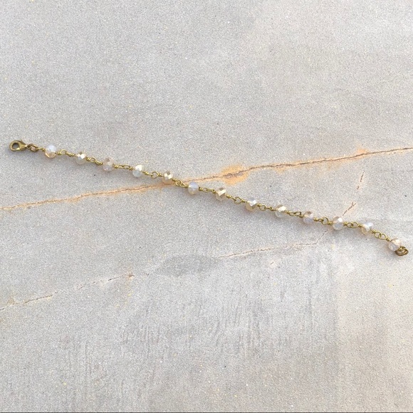 Estrella & Luna Opalite Rosary Chain Dainty Bracelet - Picture 4 of 8